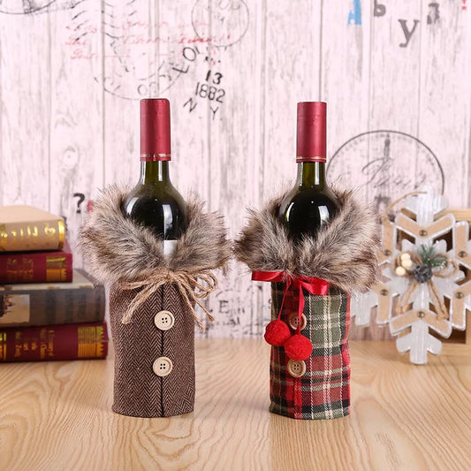 Wine Christmas bottle gift bags