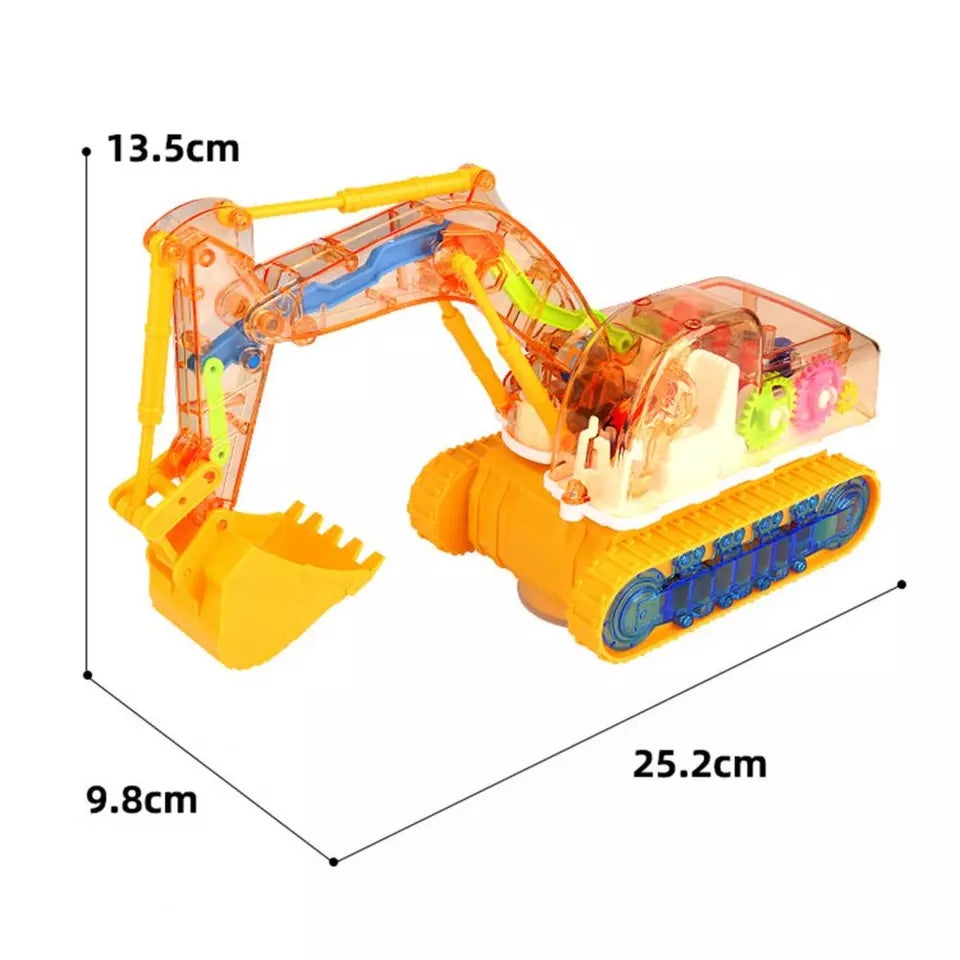 Kids Excavator Toy Flashing Light and Music Simulation