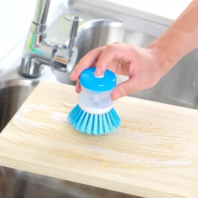 Dish Wash Brush with Auto Detergent Press