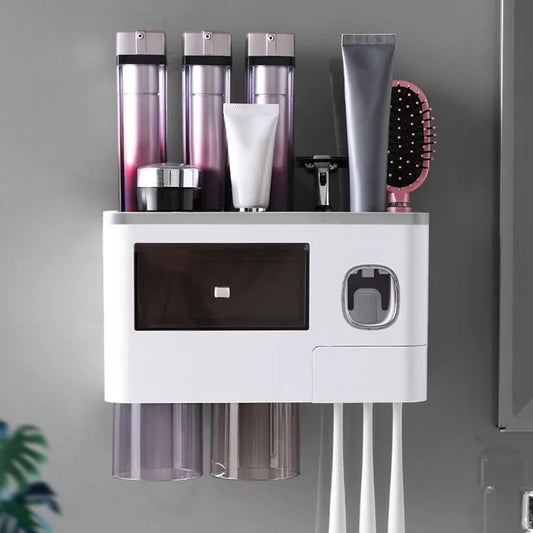 Wall-mounted multifunctional storage organizer