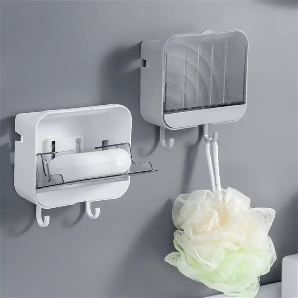 Self Adhesive with Lid Soap Dish