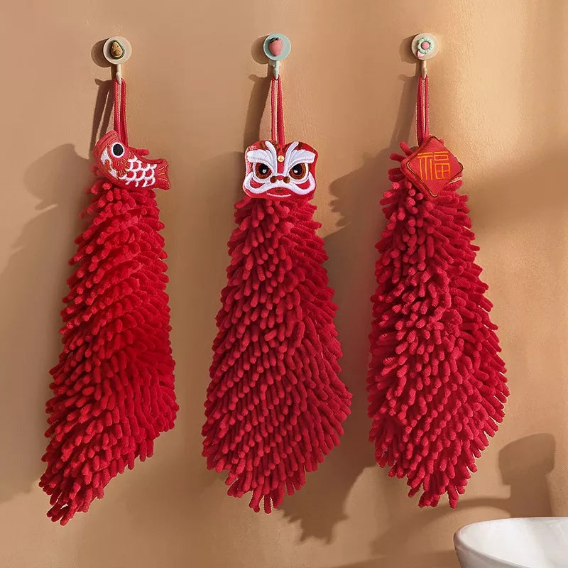 Red Chenille Towels