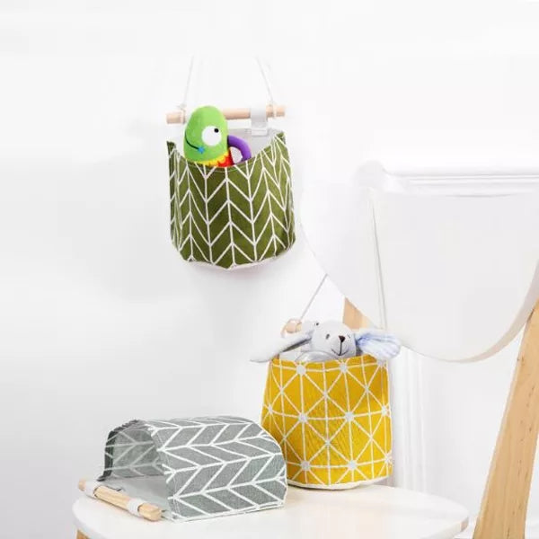 Wall Mounted Storage Bag with 3 Pockets