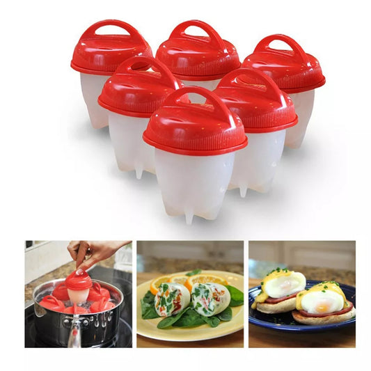 6Pcs Set Silicone Egg Poacher/Boiler