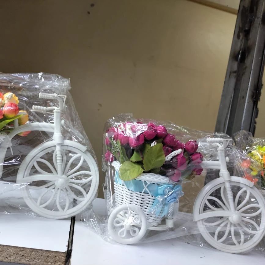 Artificial Bicycle Fashion Rose Car Crafts Decor