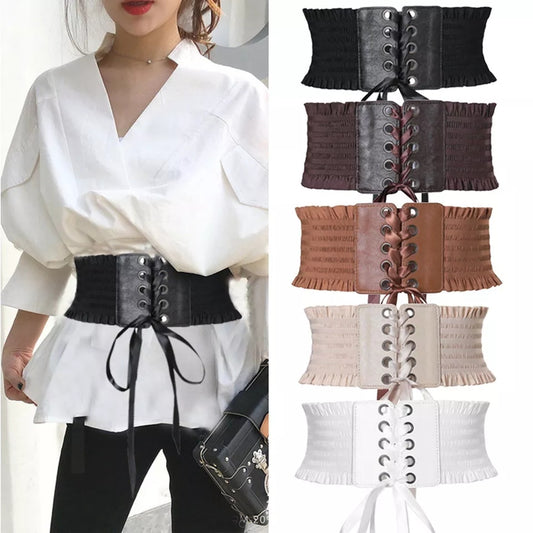 Women Waist Band Stretch Bowknot Waistbelt