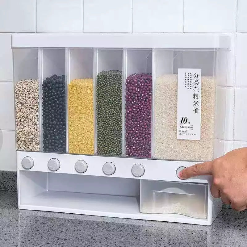 Partitioned 6 slot Cereal Dispenser