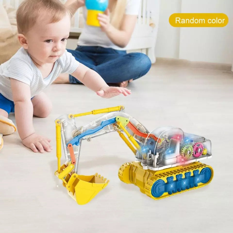 Kids Excavator Toy Flashing Light and Music Simulation