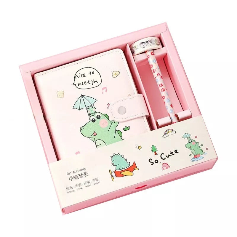 3 in 1 Cute Children Notebook with Pen +Tape