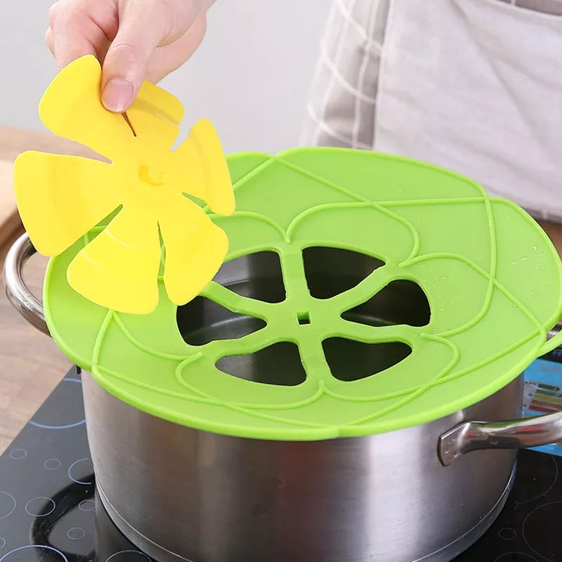 Multifunctional Silicone Lid Spill Stopper Cooking Steamer