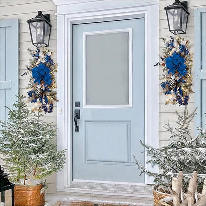 Christmas Cordless Prelit Stairway Wreath Decoration