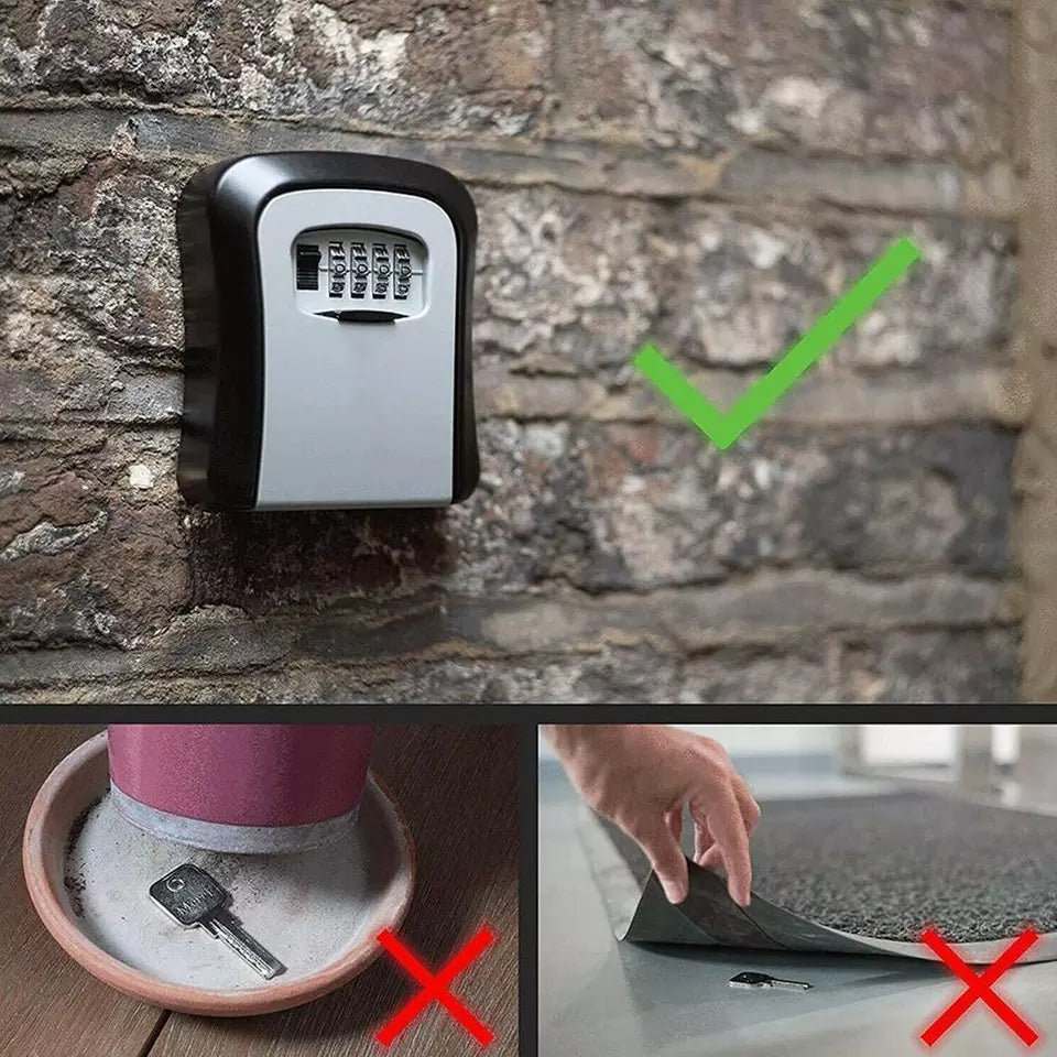 Weatherproof Wall-mounted Key Safe Password Key Box