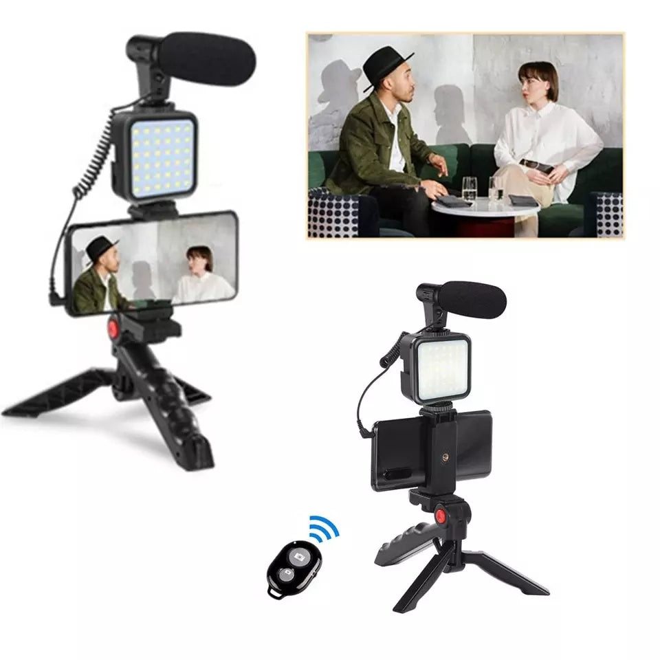 Mobile Phone Video Shooting Live Broadcasting Kit With Microphone