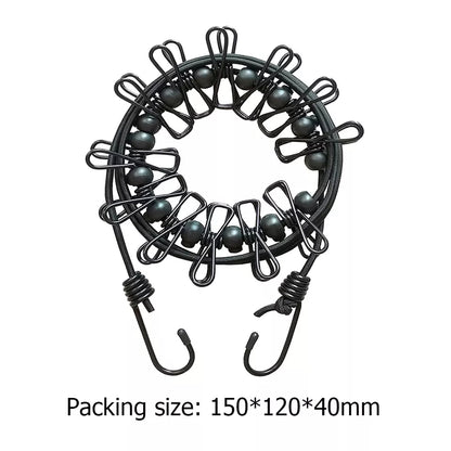 Anti -skid cloth line rope with hooks and clips