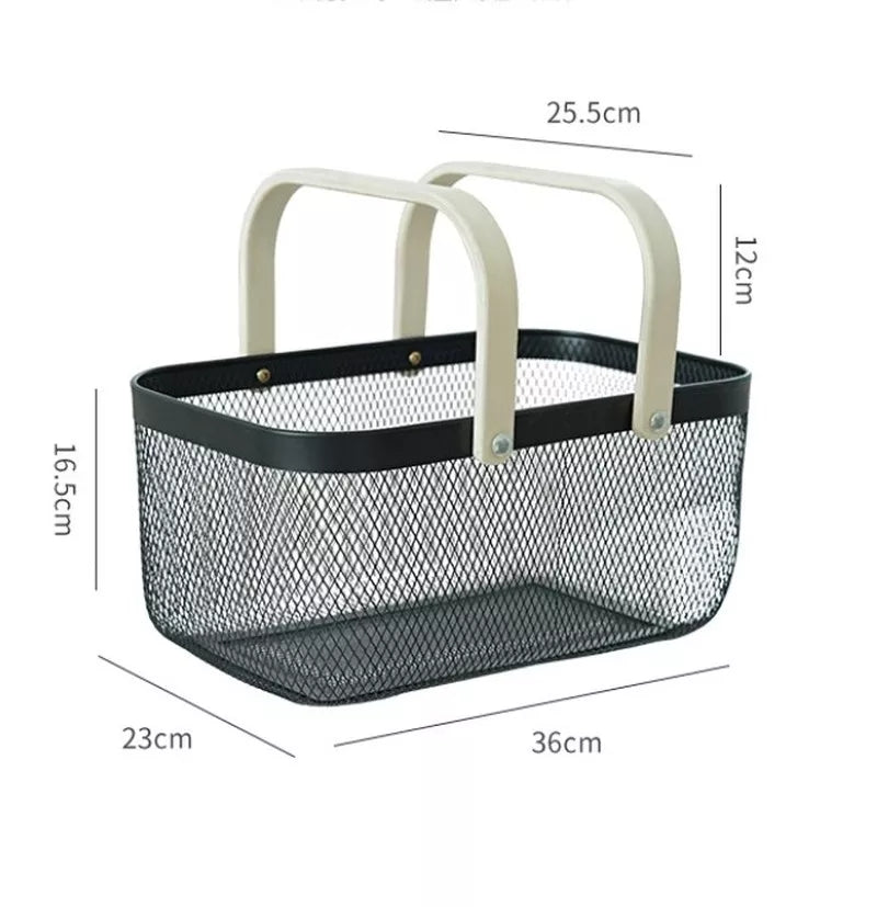 Large Metal Mesh Multifunctional Storage Basket White