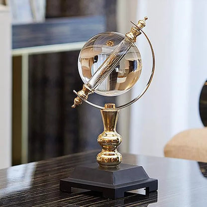 Crystal Glass Globe Decor Metal Art Decor