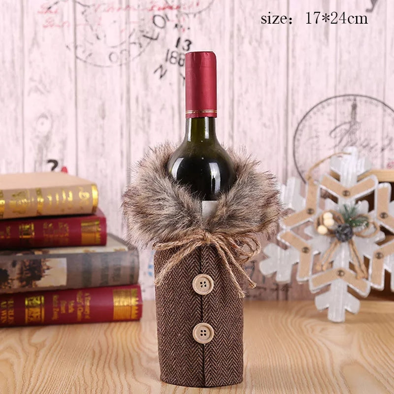 Wine Christmas bottle gift bags