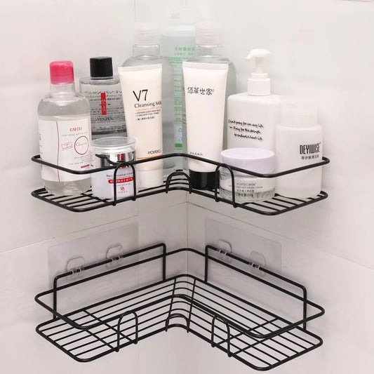 Corner bathroom organizer