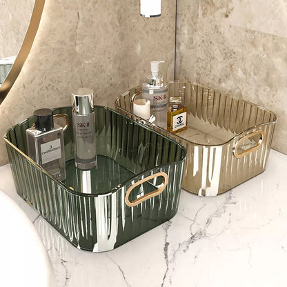 Bathroom organizer cosmetic storage basket