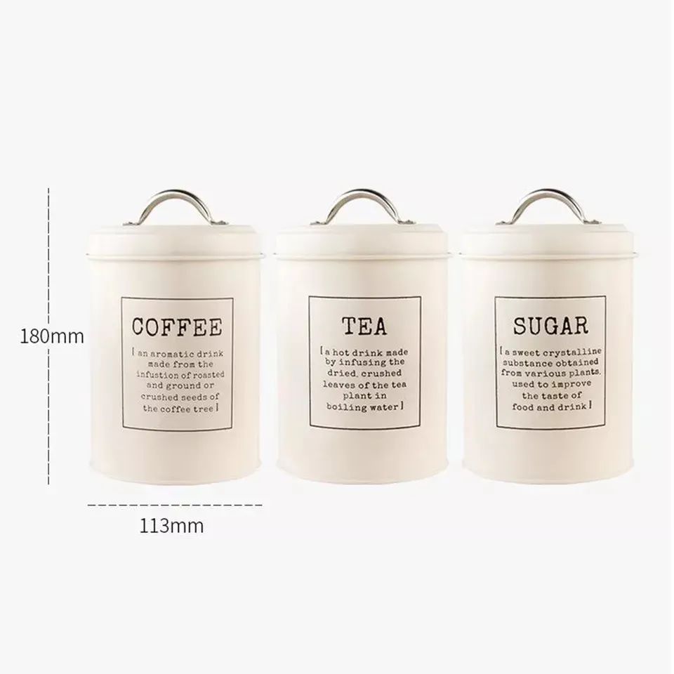 Set Of 3 Alloy Tins