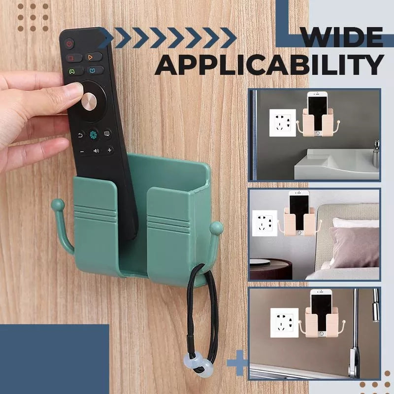 Wall Phone Holder with Hooks And Adhesive Sticker