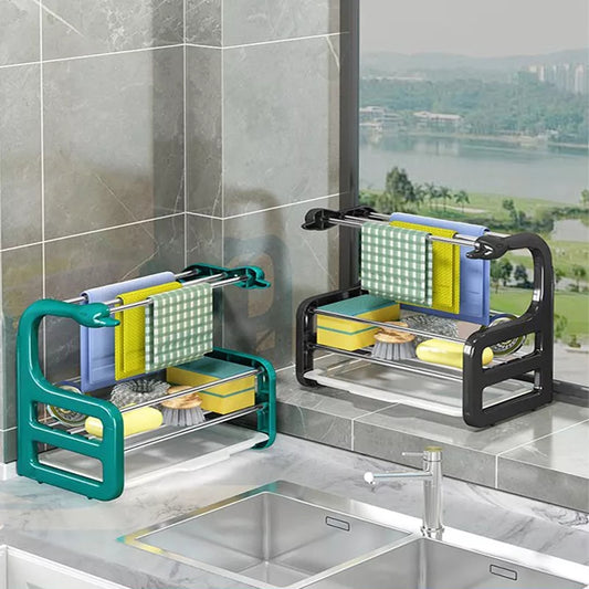 2 Tier Retractable Kitchen Drying Rack