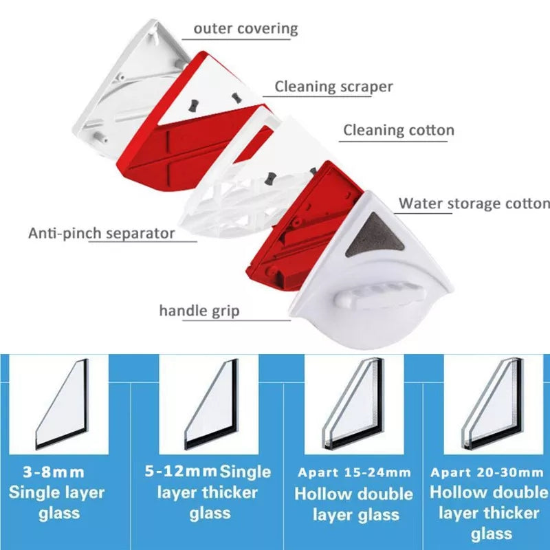 New Magnetic Window Double Sided Glass Wipe/Cleaner