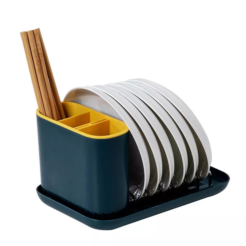 Plate Holder with Cutlery Organizer