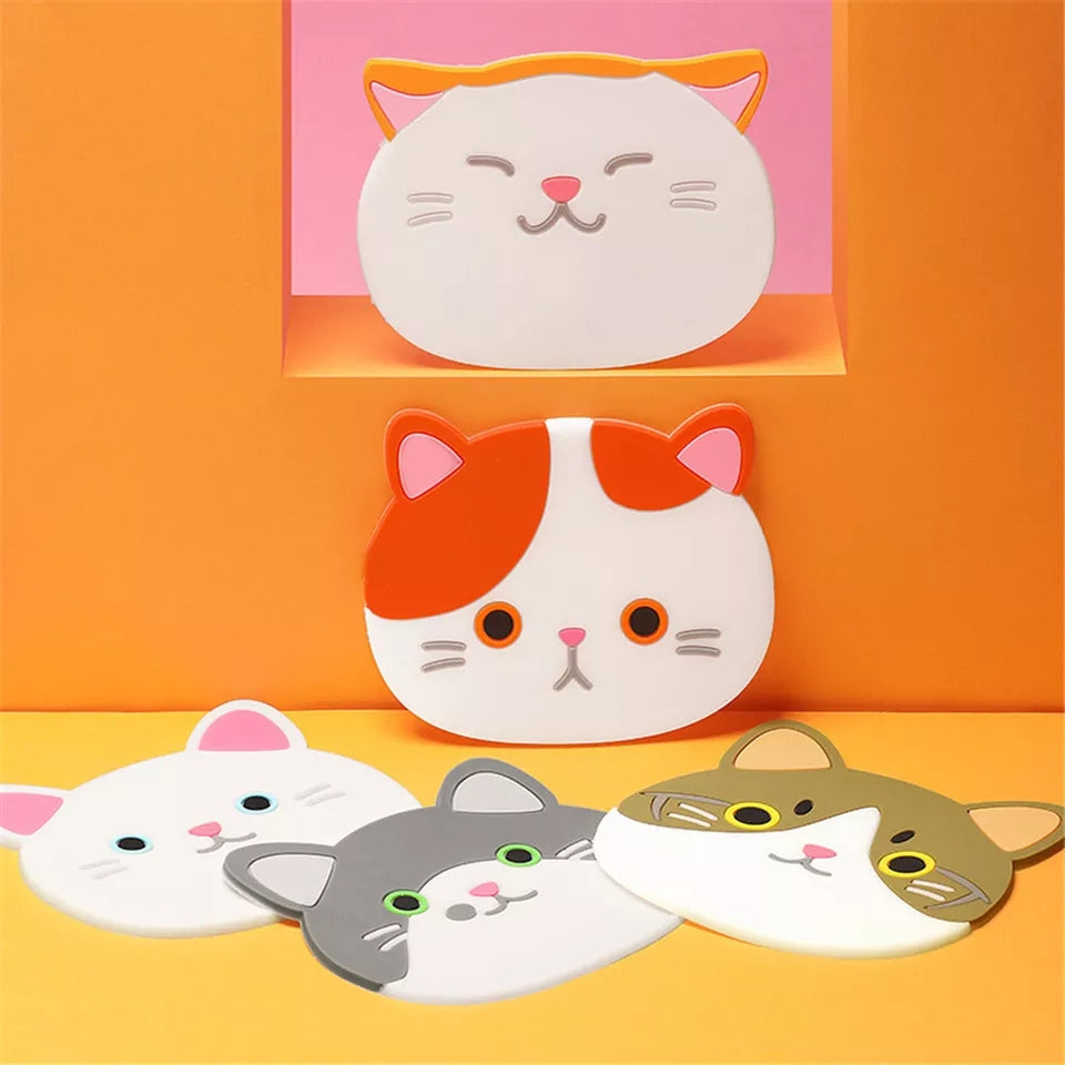 Cat Silicon Coasters