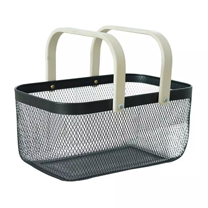 Large Metal Mesh Multifunctional Storage Basket White