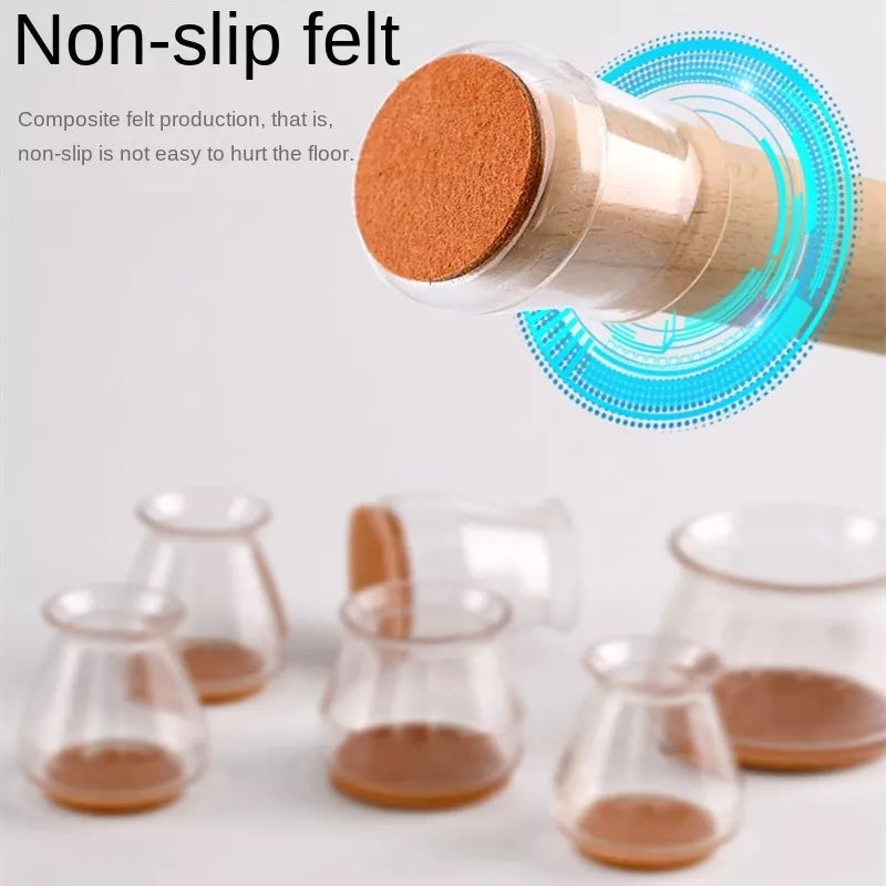 High Transparency Anti-slip Silicon Furniture Leg Protection Cover