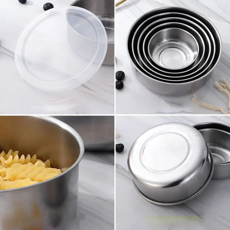 5 in 1 Stainless Fresh Box with Leak-proof Lids