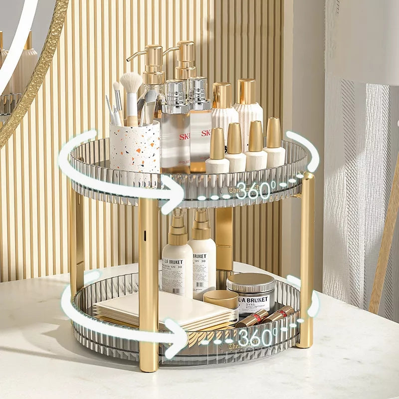 Rotating 2 Tier Decorative Organizer