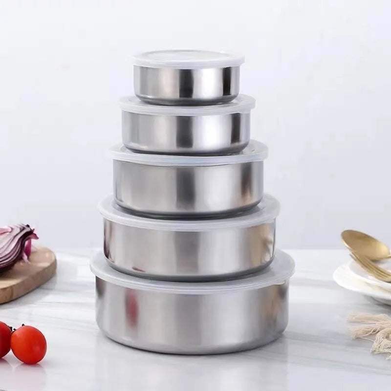 5 in 1 Stainless Fresh Box with Leak-proof Lids