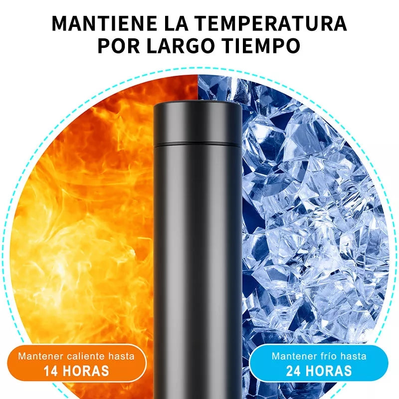 Thermo flask with thermometer