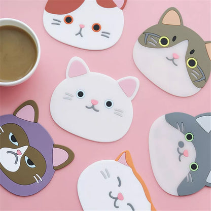 Cat Silicon Coasters