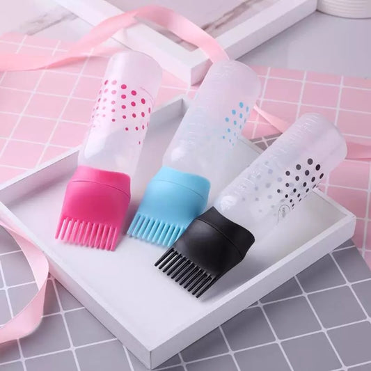 Empty Hair Dye Applicator Brush Bottle