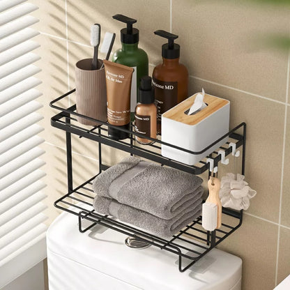 Punch Free Toilet Water Tank Rack