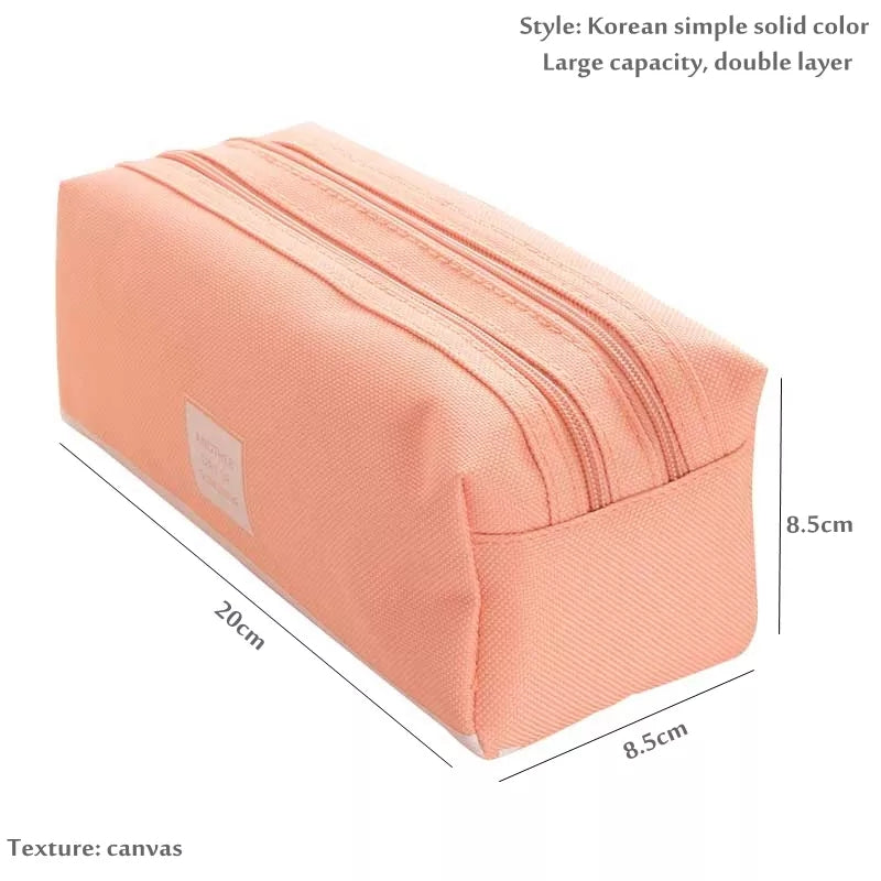 Double Zipper Pencil Case