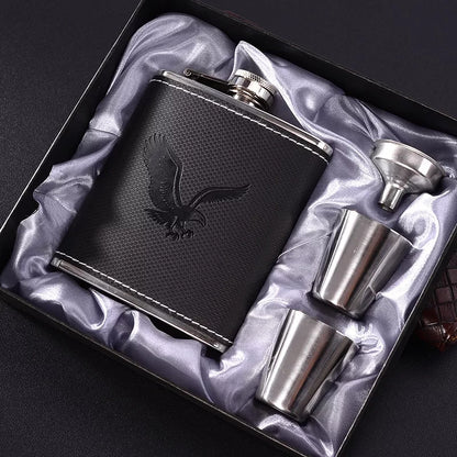 Hip flask gift pack