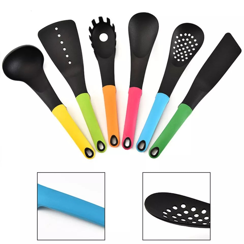 Silicone multicoloured serving spoons