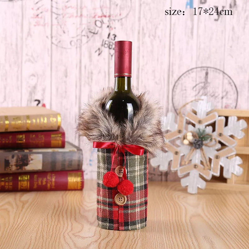 Wine Christmas bottle gift bags