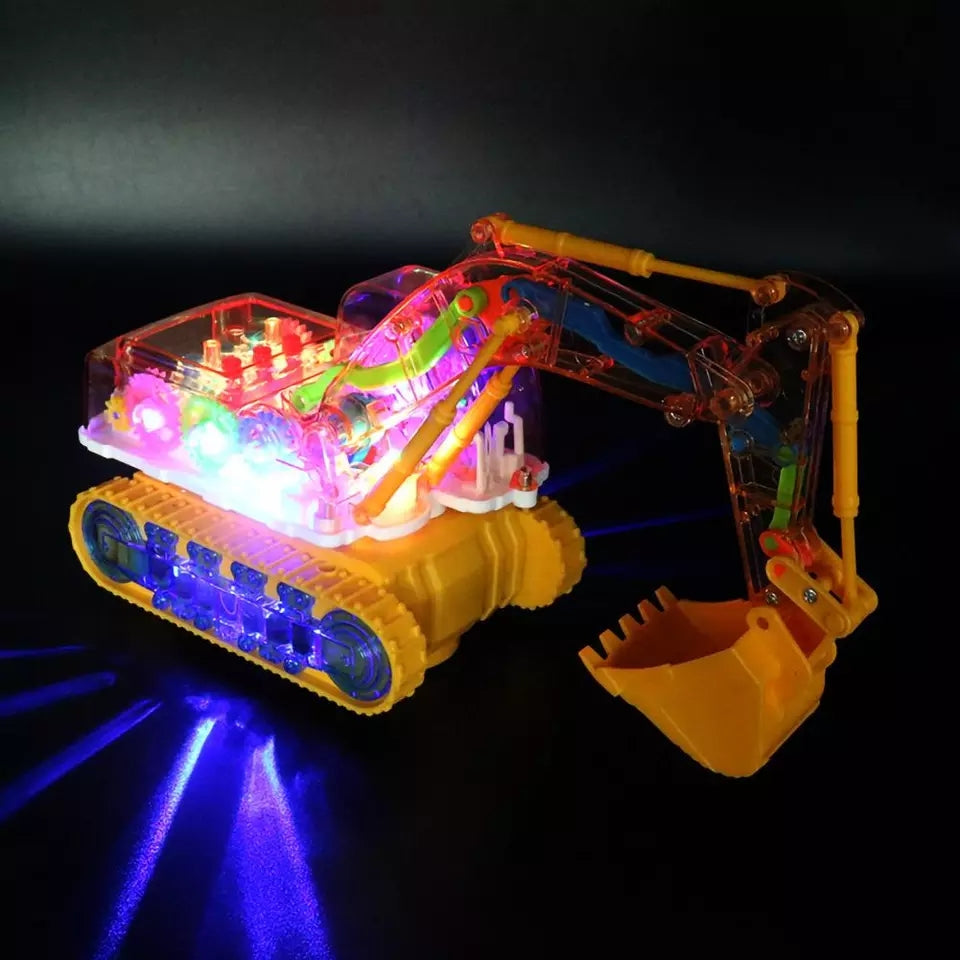 Kids Excavator Toy Flashing Light and Music Simulation