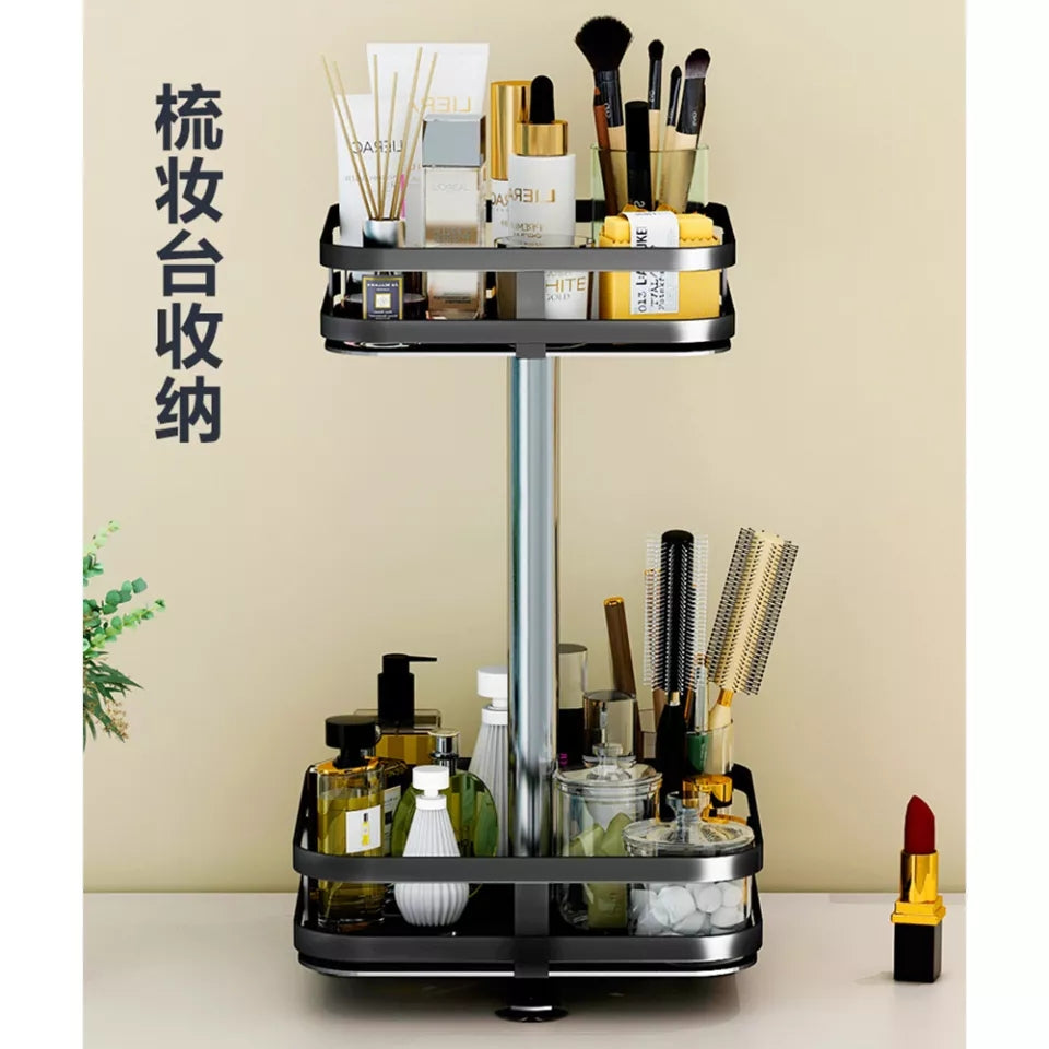 2 Tier Metallic Rotating Spice/Storage Rack