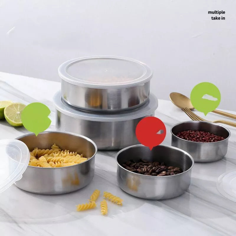 5 in 1 Stainless Fresh Box with Leak-proof Lids