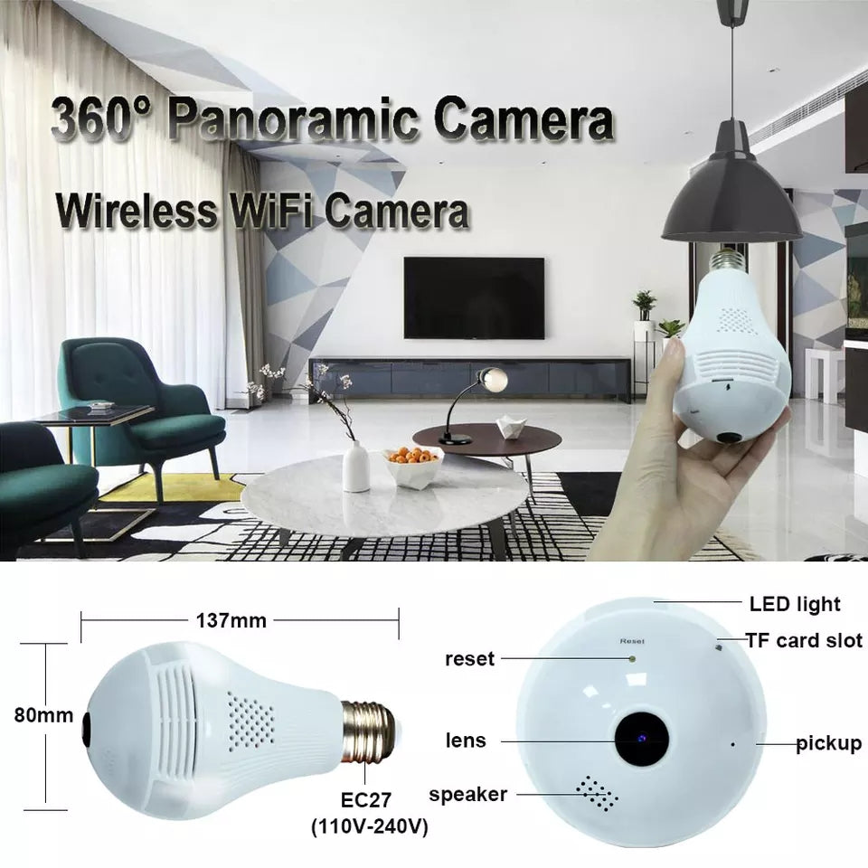 Nanny camera wifi bulb