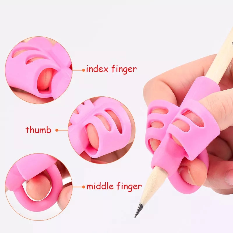 Kids Silicone Pencil Holder 3Pcs Set