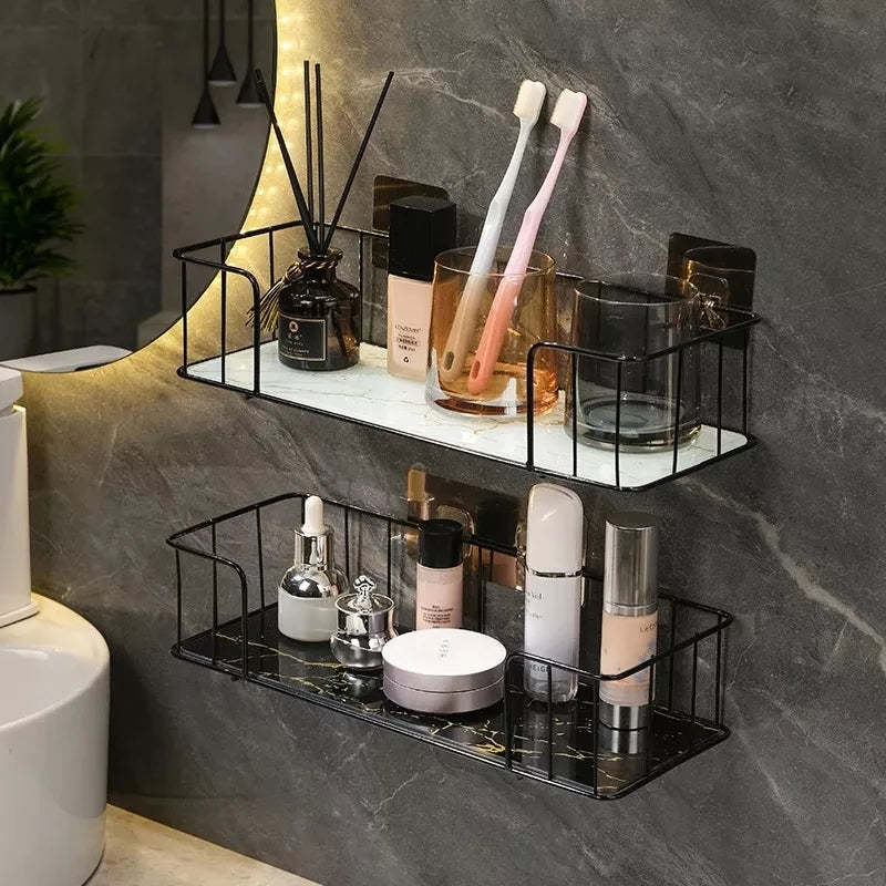 Bathroom organizer shelf