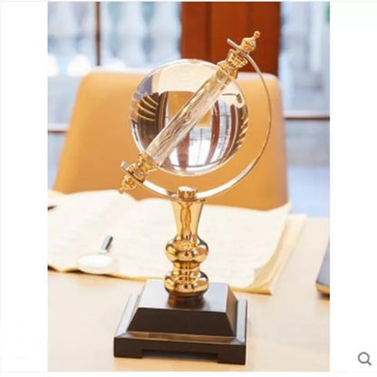 Crystal Glass Globe Decor Metal Art Decor