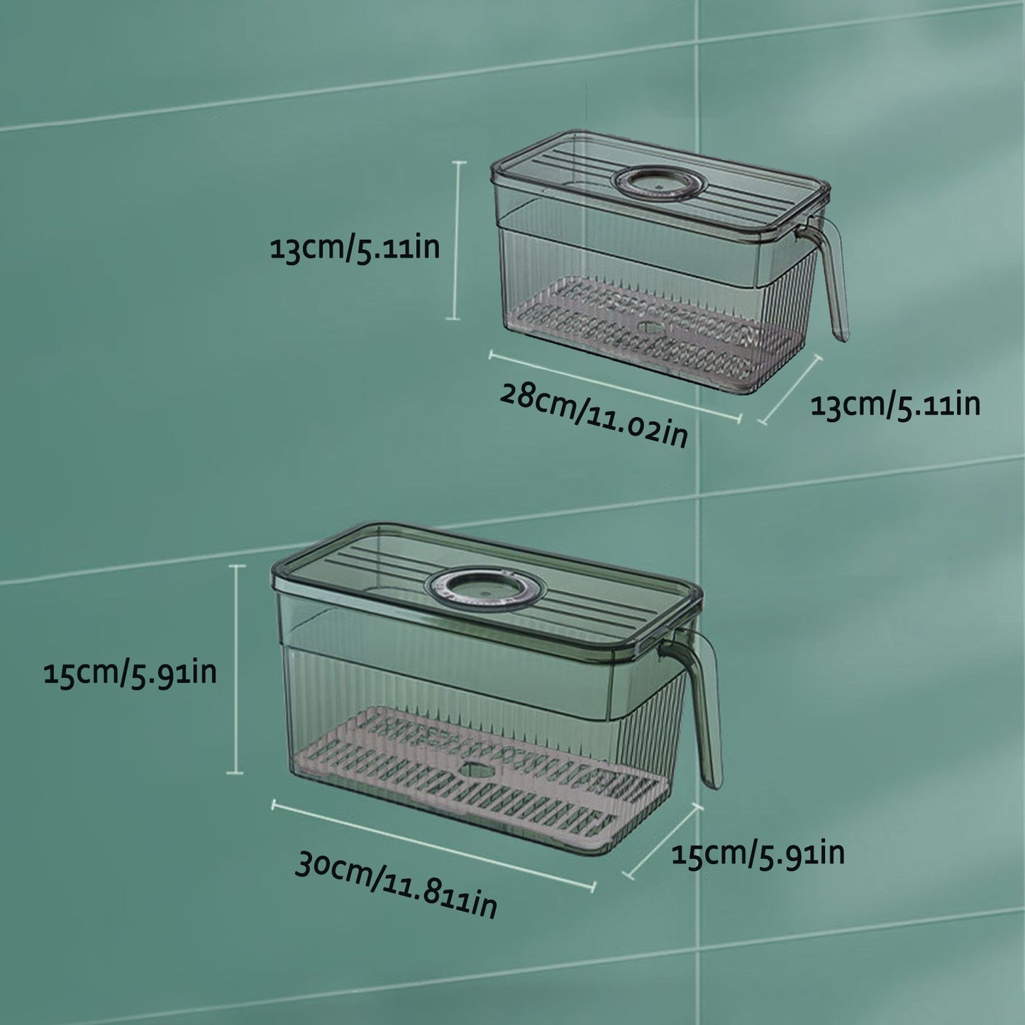 3Ltrs Transparent Fridge Storage Containers